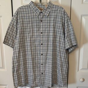 RedHead Men's Short-Sleeve Plaid Button-Down Shirt - Blue & White